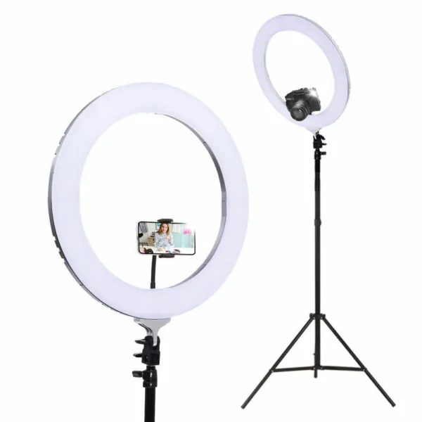 Embellir Ring Light 19″ LED 6500K 5800LM Dimmable Diva With Stand Silver 10