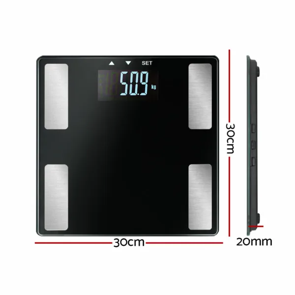 Electronic Digital Bathroom Scales Body Fat Scale Bluetooth Weight 180KG 12