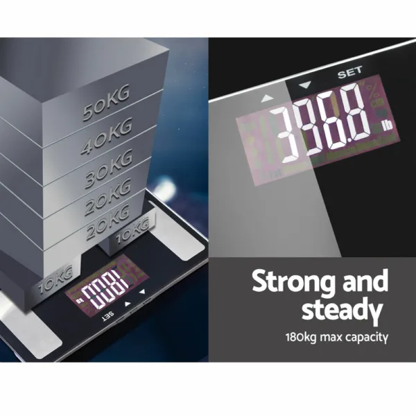 Electronic Digital Bathroom Scales Body Fat Scale Bluetooth Weight 180KG 17