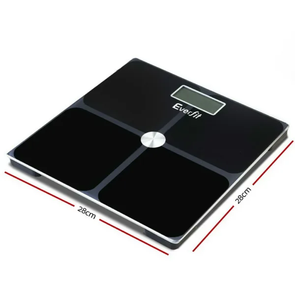 Everfit Bathroom Scales Digital Weighing Scale 180KG Electronic Monitor Tracker 9