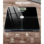 Everfit Bathroom Scales Digital Weighing Scale 180KG Electronic Monitor Tracker 16