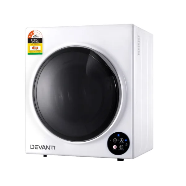 Devanti 5kg Tumble Dryer Fully Auto Wall Mount Kit Clothes Machine Vented White 9