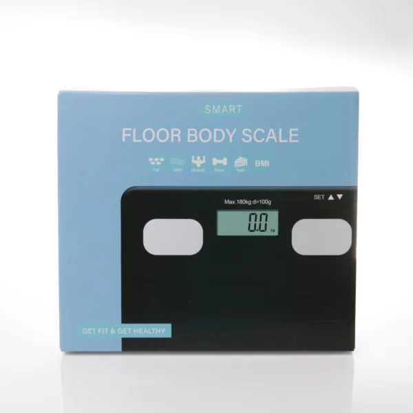 FitSmart Electronic Floor Body Scale Black Digital LCD Glass Tracker Bathroom 14