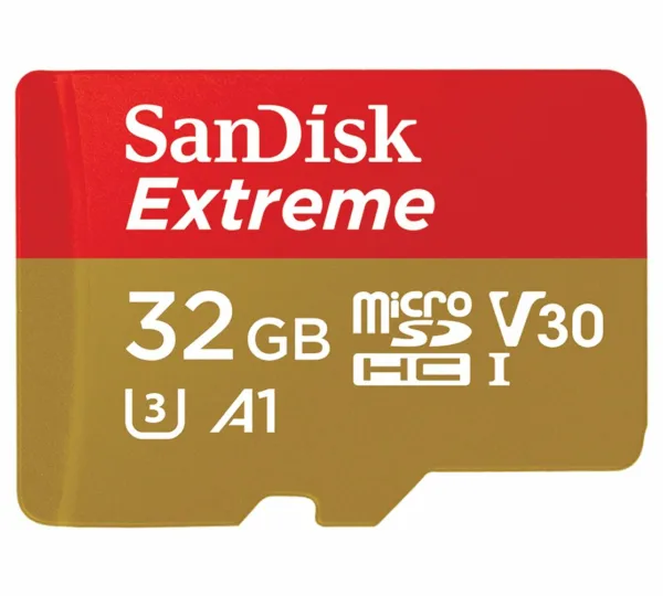 SANDISK 32GB Extreme microSD SDHC SQXAF V30 U3 C10 A1 UHS-1 100MB/s R 60MB/s W 4×6 SD Adaptor Android Smartphone Action Camera Drones 3