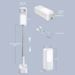 LED Portable Phone Holder Stand Wireless Remote Dimmable Selfie Fill Light Lamp White 20