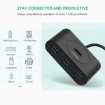 UGREEN USB 3.0 4 Ports Hub Black 50CM (20290) 13 UGREEN USB 3.0 4 Ports Hub Black 50CM (20290) - Image 2