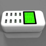 8 port USB Desktop Charger 5V/8A Multi Smart Fast Charging Station With LCD Display 9
