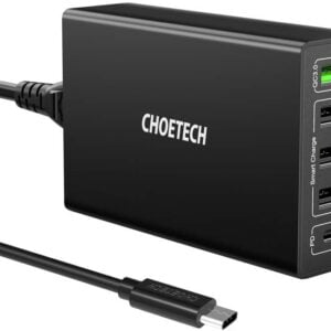 CHOETECH Q34U2Q 5-Port 60W PD Charger with 30W Power Delivery and 18W Quick Charge 3.0