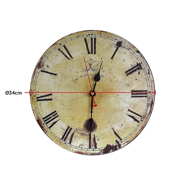 Large Vintage Wall Clock Kitchen Office Retro Timepiece 17