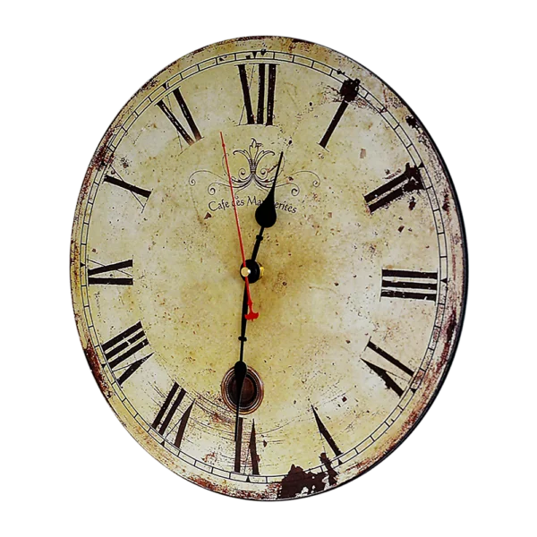 Large Vintage Wall Clock Kitchen Office Retro Timepiece - Image 4