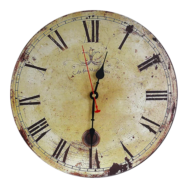 Large Vintage Wall Clock Kitchen Office Retro Timepiece - Image 1