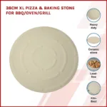 38cm XL Pizza & Baking Stone for BBQ/Oven/Grill 20