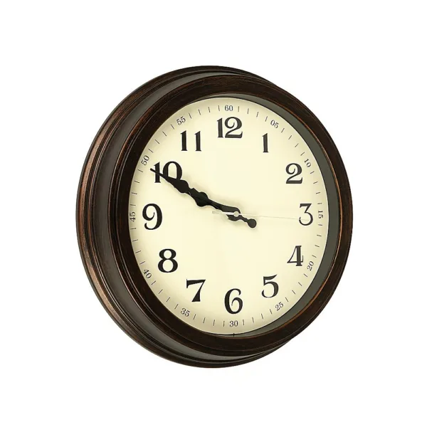 Classic Wall Clock Silent Non-Ticking Quartz Battery Operated Luxury Wood 11