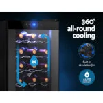 Devanti Wine Cooler 18 Bottles Glass Door Beverage Cooler Thermoelectric Fridge Black 22 Devanti Wine Cooler 18 Bottles Glass Door Beverage Cooler Thermoelectric Fridge Black - Image 5
