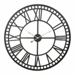 Artiss Wall Clock 60CM Large Roman Numerals Round Metal Luxury Wall Clocks Home Decor Black 14