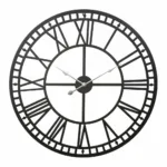 Artiss 80CM Large Wall Clock Roman Numerals Round Metal Luxury Home Decor Black 16