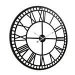 Artiss 80CM Large Wall Clock Roman Numerals Round Metal Luxury Home Decor Black 18