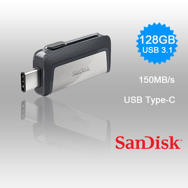 SANDISK ULTRA 128GB SDDDC2-128G Dual USB Drive Type-C 3.1 6