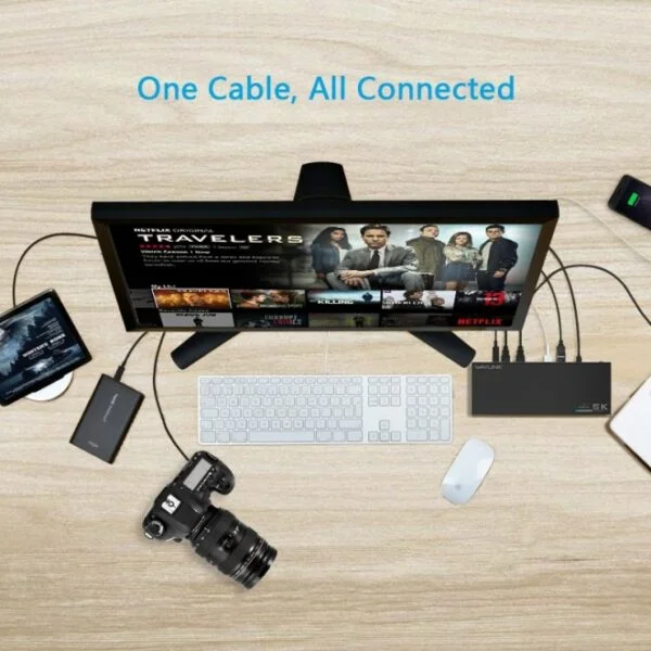 Wavlink USB-C Ultra 5K Laptop Docking Station with 6x USB3.0, 4K Dual Video Outputs, Gigabit Ethernet, Audio WS-UG69DK1 Accessories EZ SHOP 8