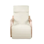 Artiss Fabric Rocking Armchair with Adjustable Footrest – Beige 20