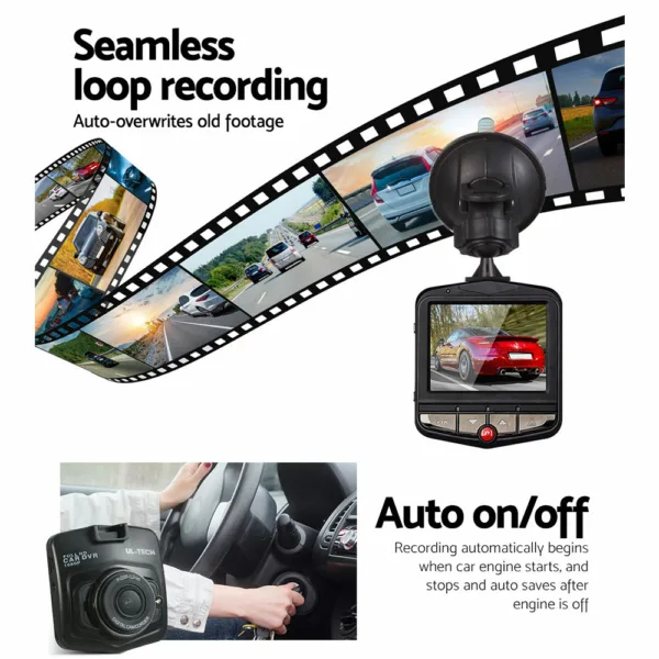 UL-tech Mini Car Dash Camera 1080P 2.4 inch LCD Video DVR Recorder Camera 29