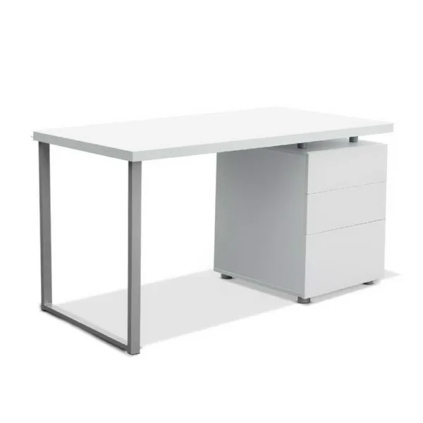 Artiss Metal Desk with 3 Drawers – White 8