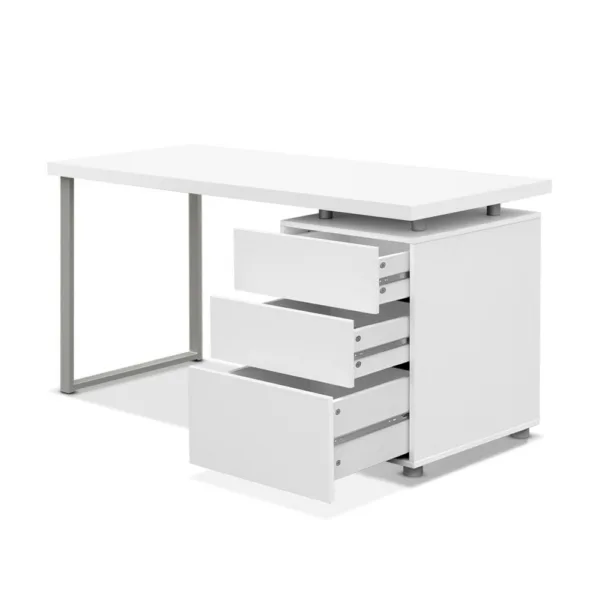 Artiss Metal Desk with 3 Drawers – White 10
