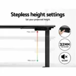 Artiss Standing Desk Electric Height Adjustable Sit Stand Desks Black 140cm 22