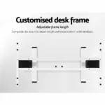 Artiss Standing Desk Electric Adjustable Sit Stand Desks White Black 140cm 23