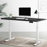 Artiss Standing Desk Electric Adjustable Sit Stand Desks White Black 140cm 25