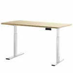 Artiss Standing Desk Electric Height Adjustable Sit Stand Desks White Oak 140cm 18