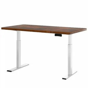 Artiss Standing Desk Electric Adjustable Sit Stand Desks Black Walnut 140cm 27