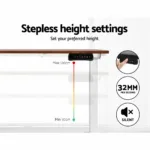 Artiss Standing Desk Electric Height Adjustable Sit Stand Desks White Brown 22