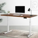 Artiss Standing Desk Electric Height Adjustable Sit Stand Desks White Brown 25