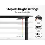 Artiss Electric Standing Desk Height Adjustable Sit Stand Desks Table Black 22