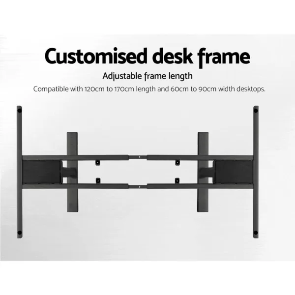 Artiss Electric Standing Desk Height Adjustable Sit Stand Desks Table Black 15