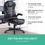 Artiss Massage Office Chair 8 Point PU Leather Office Chair – Black 17