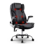 Artiss Massage Office Chair 8 Point PU Leather Office Chair – Black 14