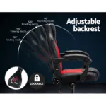 Artiss Massage Office Chair Gaming Computer Seat Recliner Racer Red 18