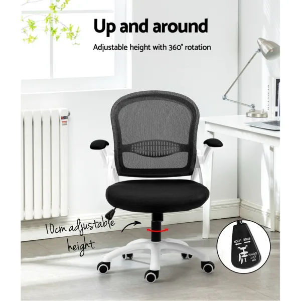 Artiss Office Chair Mesh Computer Desk Chairs Work Study Gaming Mid Back Black 14
