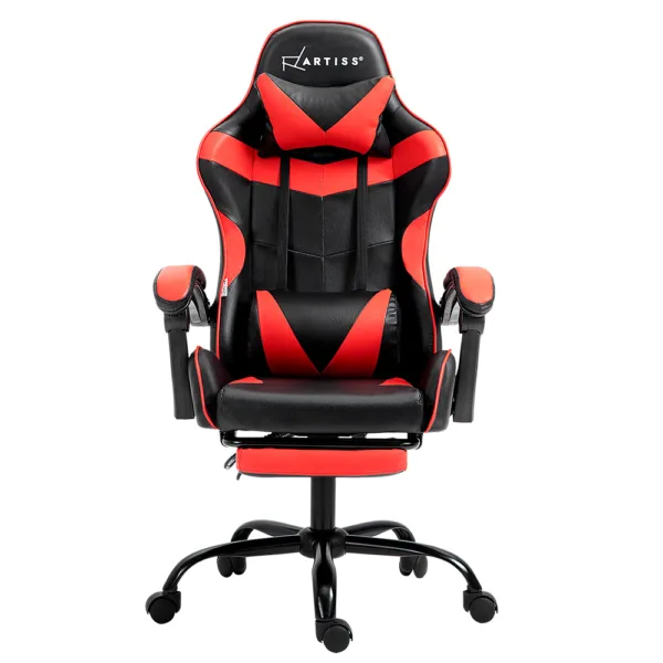 Artiss Office Chair Gaming Computer Executive Chairs Racing Seat Recliner Red 12