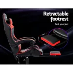 Artiss Office Chair Gaming Computer Executive Chairs Racing Seat Recliner Red 24