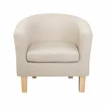 Artiss Armchair Lounge Chair Tub Accent Armchairs Fabric Sofa Chairs Beige 22