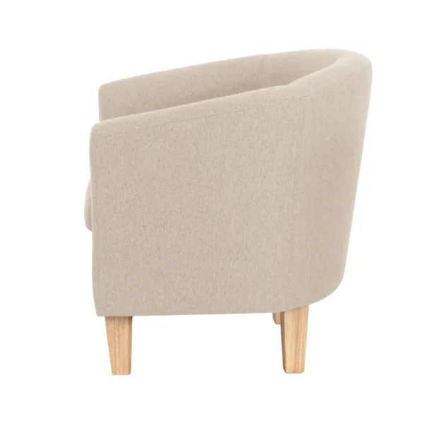 Artiss Armchair Lounge Chair Tub Accent Armchairs Fabric Sofa Chairs Beige 14