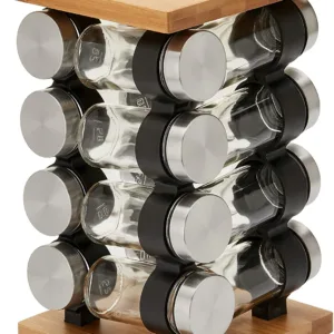Rotating Spice Rack Organizer with 20 Pieces Jars for Kitchen 20