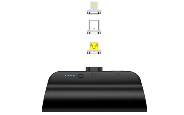 CHOETECH B660-BK 3000mAh Mini Power Bank with 3 Magnetic Connectors (Black) Power Bank EZ SHOP 10