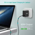 CHOETECH Q4004 60W PD 3.0 Type-C Fast Charging Foldable Adapter USB-C Charger 14