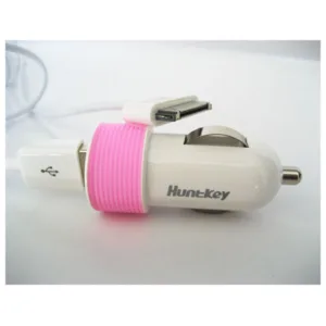 Huntkey Compact Car Charger Pink 3