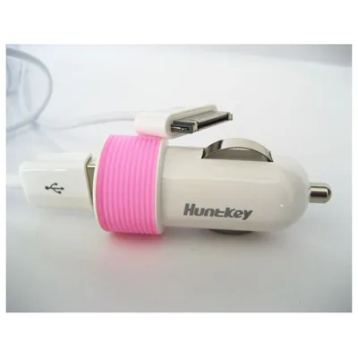 Huntkey Compact Car Charger Pink 7