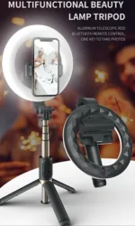 TEQ Q07 Bluetooth Ring Light Selfie Stick  + Tripod stand 6